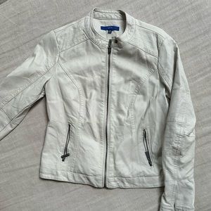 White leather jacket